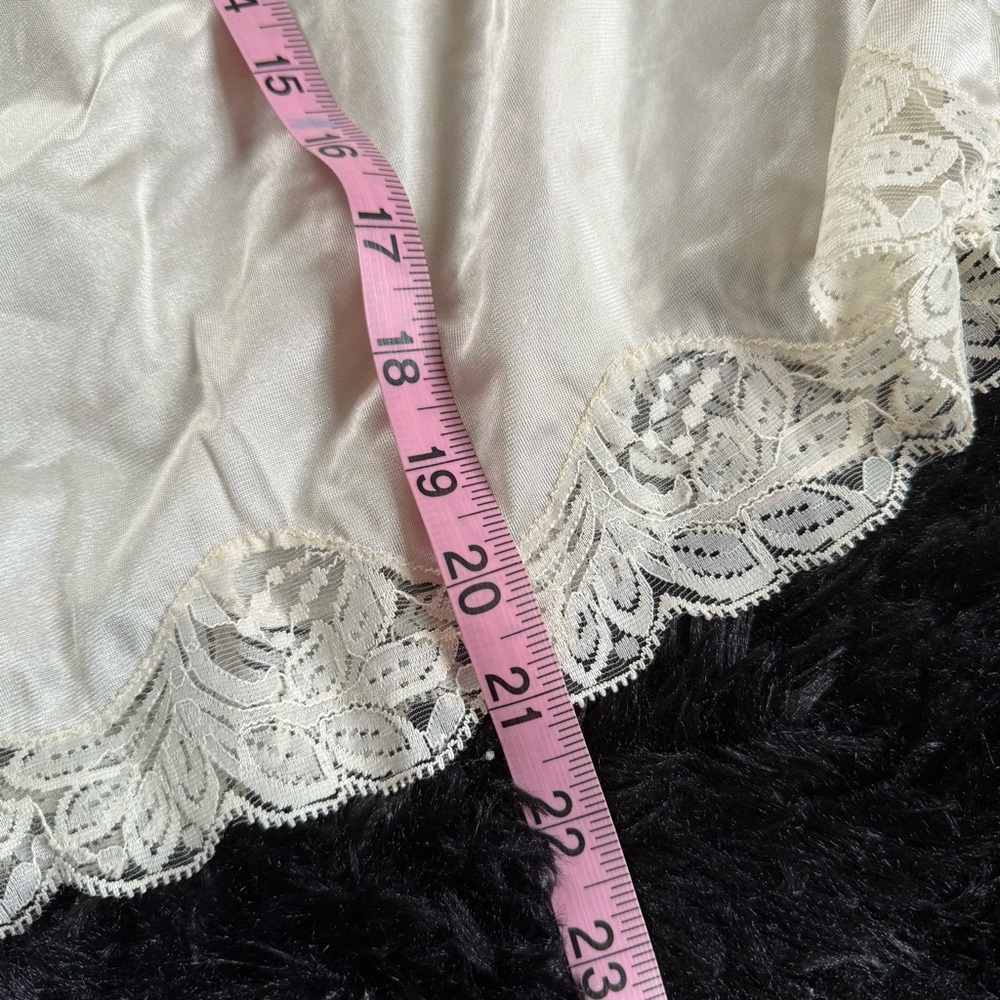 Cottagecore Cream/White Lace Trim Slip Skirt - Picture 4 of 5